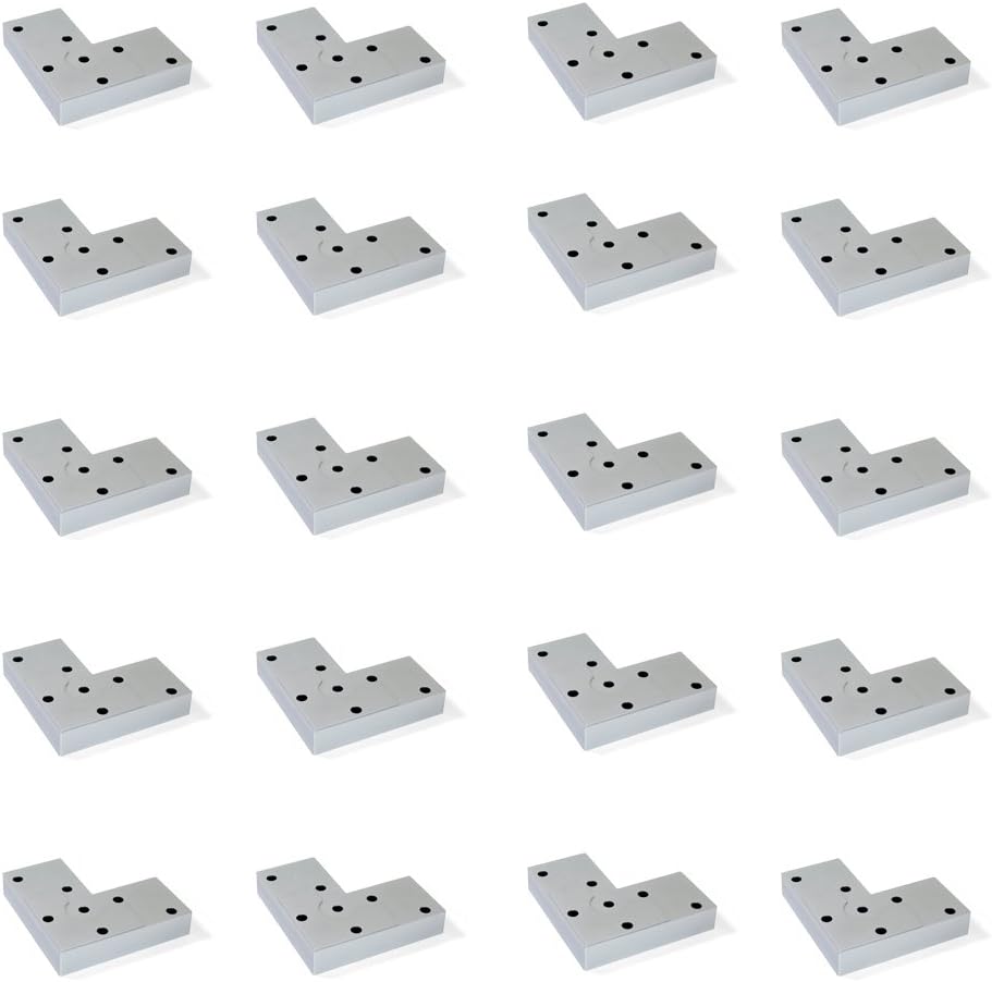 Thumbnail 5 de Emuca - Gambe per mobili: piedi per mobile in plastica grigio metallizzato, set da 4 piedini, altezza 12 mm