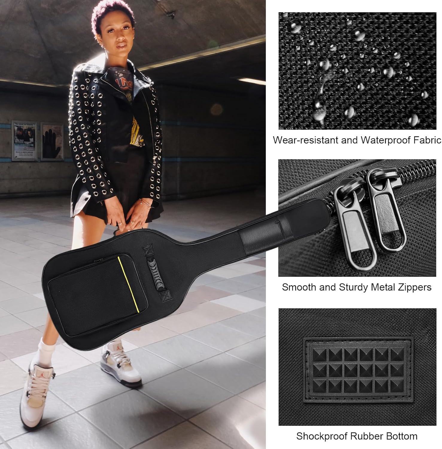 Thumbnail 2 de HOHIYO Bass Guitar Bag with 8mm padding, waterproof gig bag and pockets
