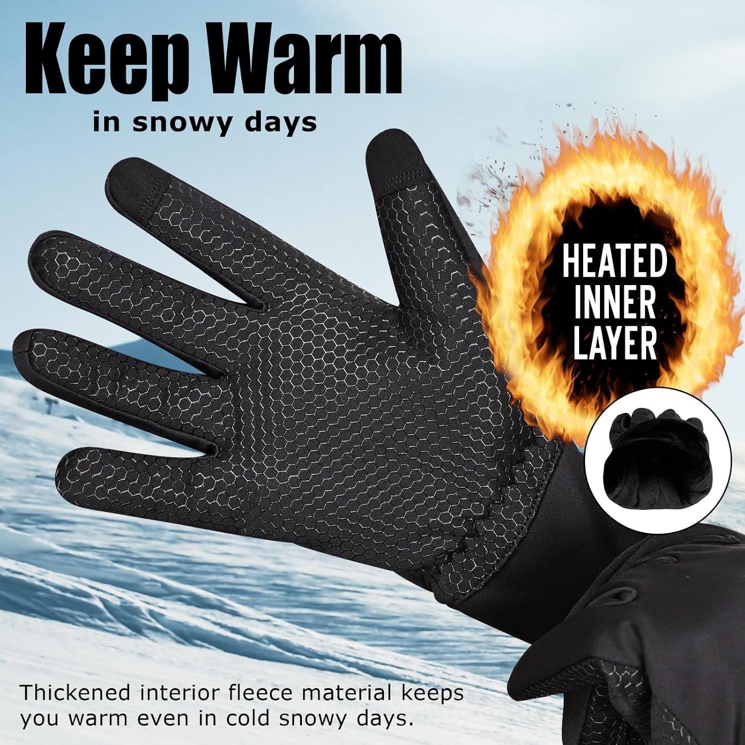 Detalle de WESTWOOD FOX Small Thermal Cycling Gloves with Touchscreen Fingers and Grip