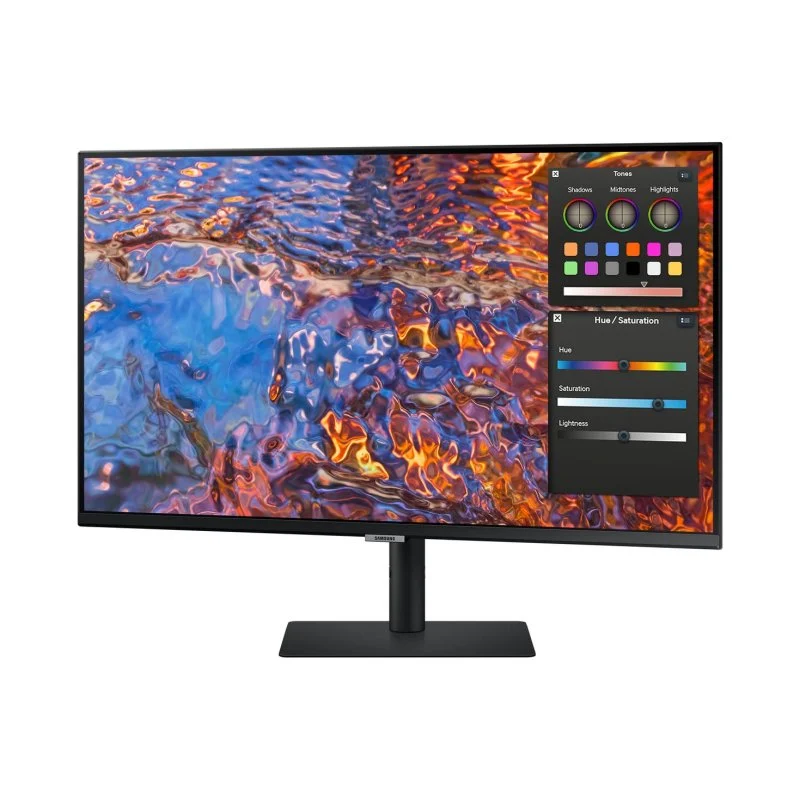 Detalle 2 de Samsung S80PB 32" 4K: IPS, HDR600 y ergonomía profesional para edición y diseño