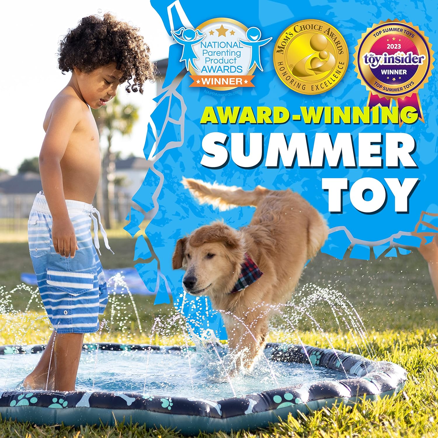 Thumbnail 1 de SplashEZ Non-Slip Splash Pad for Kids & Dogs (69-inch) with Sprayer