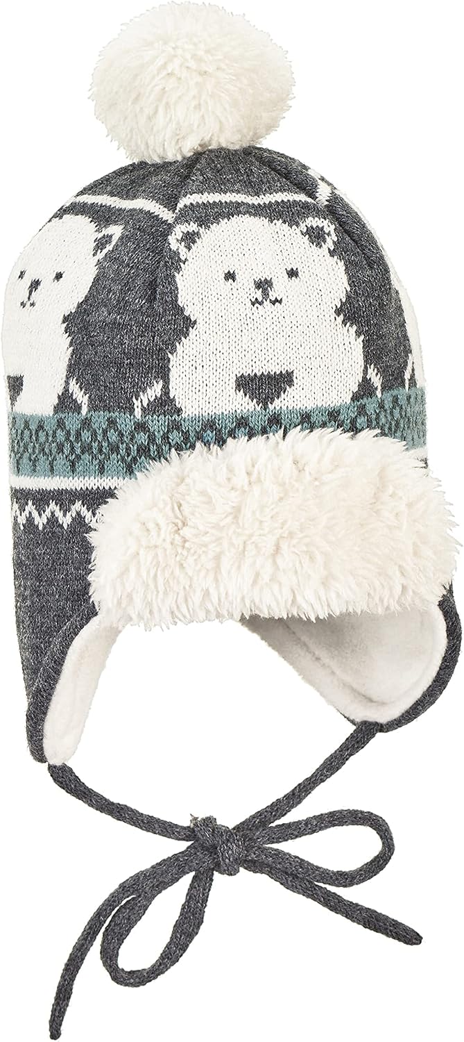 Thumbnail 2 de Sterntaler Bonnet Mixte Bébé Eisbärchen Tricot avec Cache-oreilles et Doublure polaire