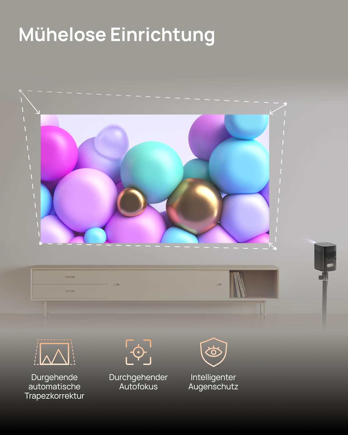 Detalle 2 de XGIMI MoGo 2 Pro 1080P Mini‑Beamer
