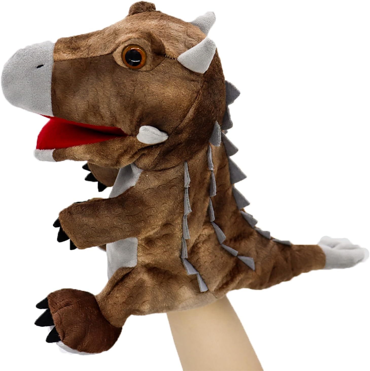 Detalle de Lilizzhoumax Dino Hand Puppet Plush Toy – Velociraptor Hand Puppet for Kids