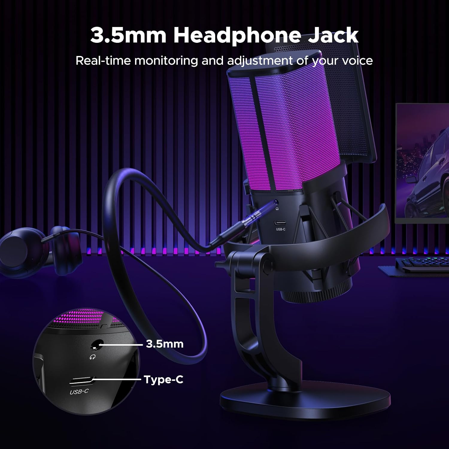 Thumbnail 6 de UGREEN USB Gaming Microphone 96kHz/24bit
