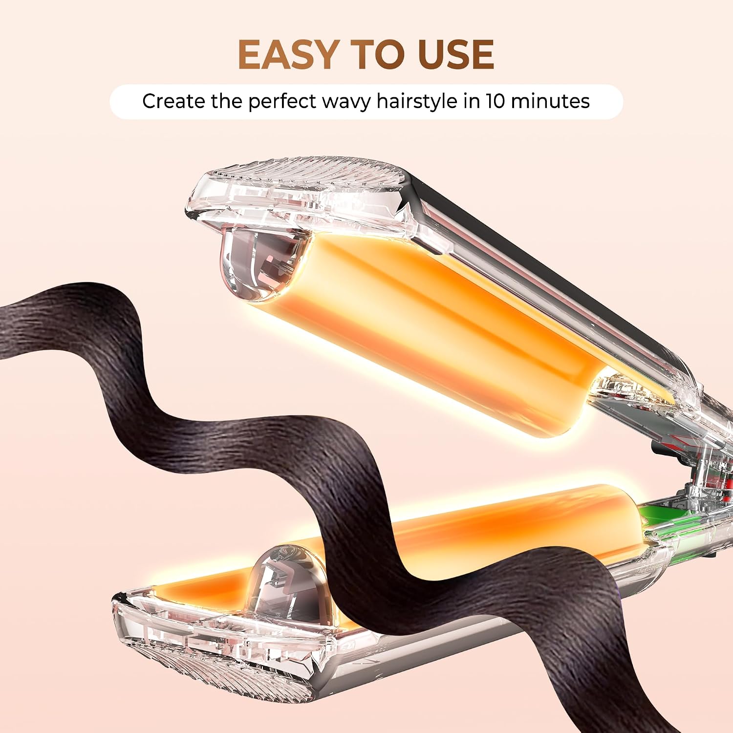 Detalle de UKLISS Hair Waver Crimper 5‑temp 250–400°F