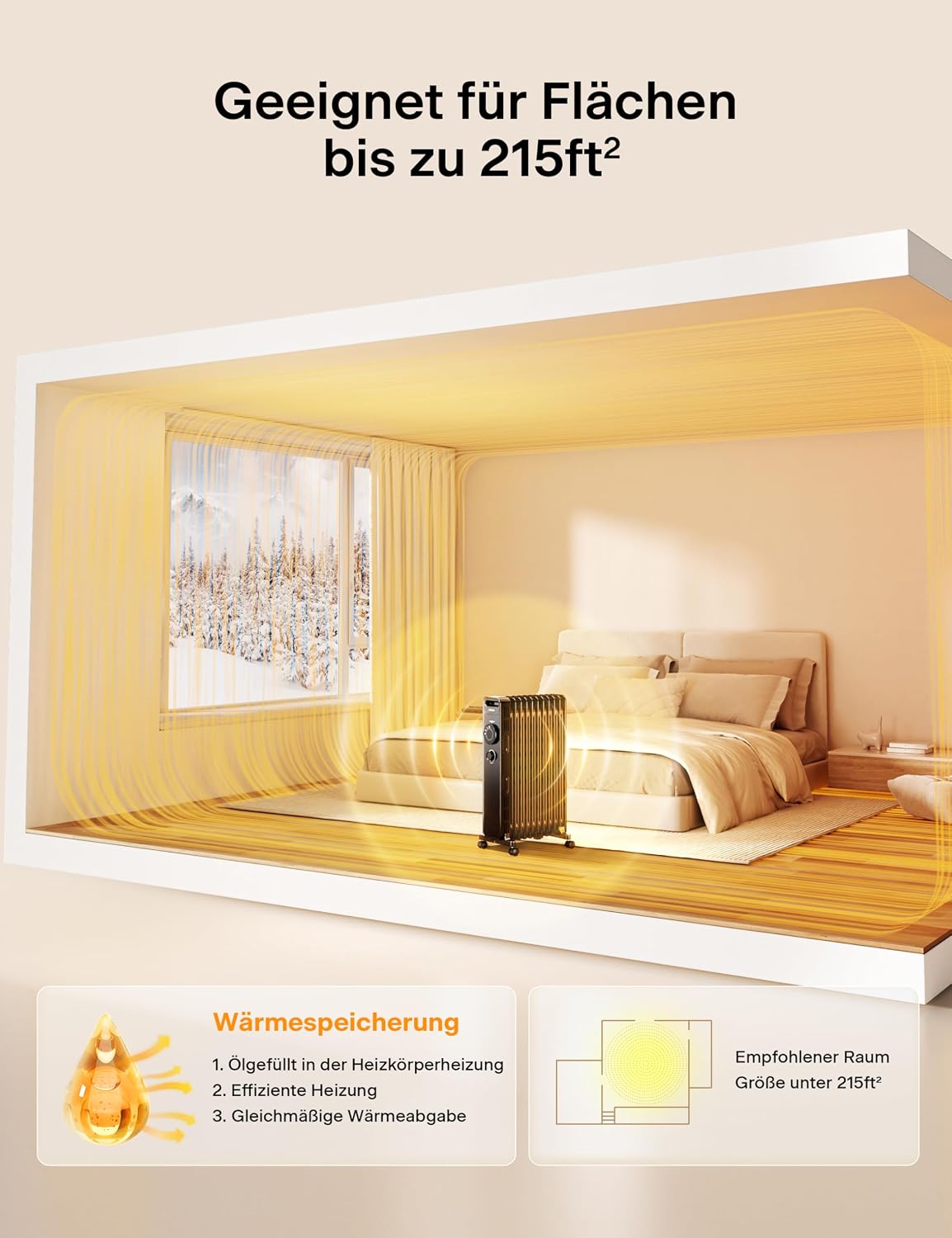Thumbnail 4 de PELONIS Ölradiator 2300W J‑Lamellen 🏠
