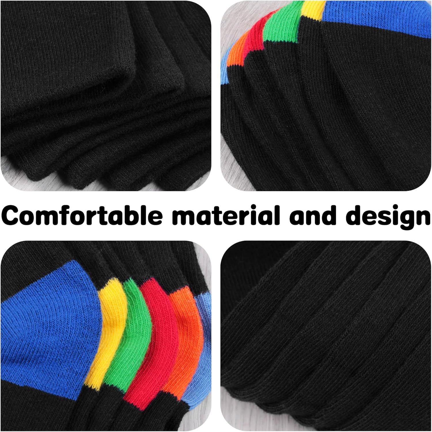 Thumbnail 2 de L&K-II – Paquet de chaussettes enfants hiver (12 paires) coton chaudes et élastique