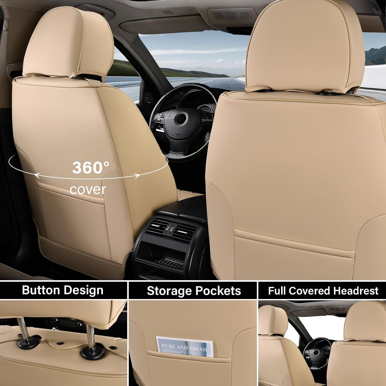 Detalle 2 de Coverado Car Seat Covers in Nappa Leather