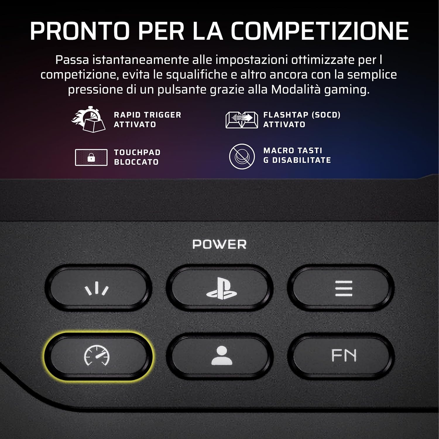 Thumbnail 6 de Corsair NOVABLADE PRO Controller wireless con Effetto Hall, 2,4 GHz e 15 tasti per PS5, PS4 e PC