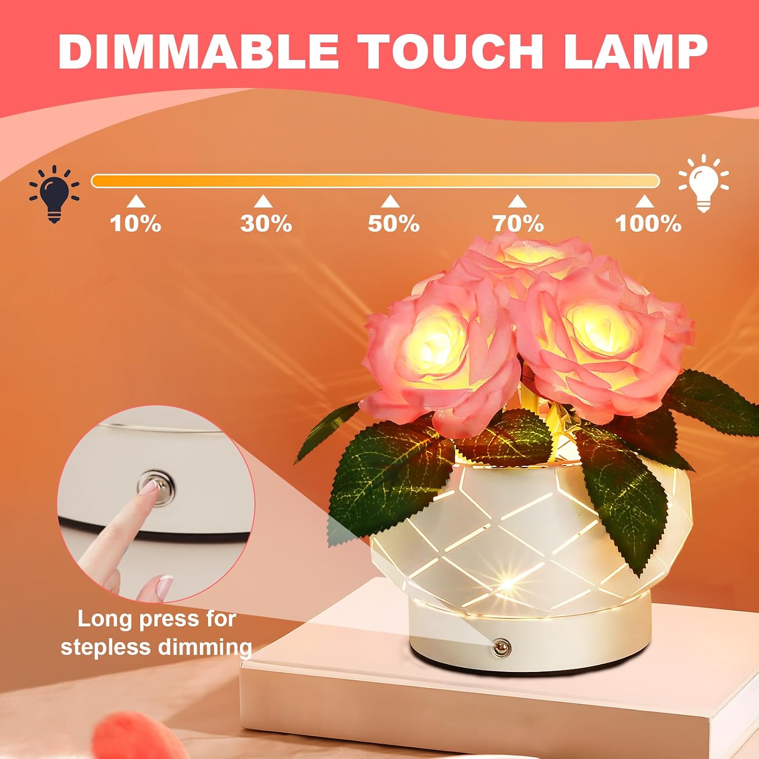Thumbnail 2 de AMWGIMI Sunflower LED Touch Table Lamp 3‑Color 🌻