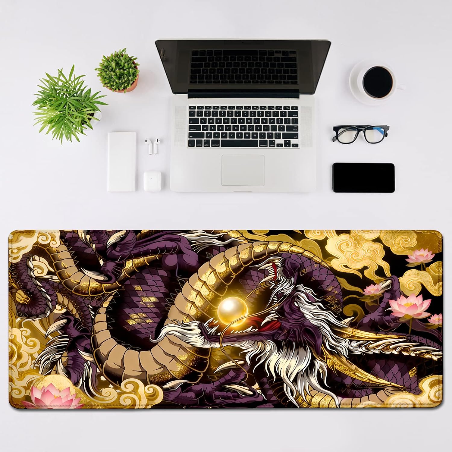Detalle 2 de Anime Dragon Desk Mat 31.5 x 11.8 Inches