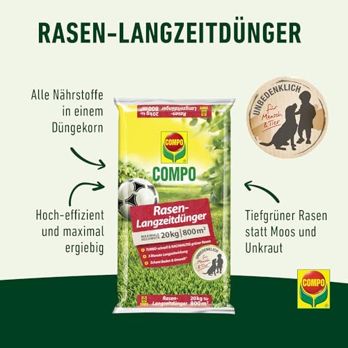 Thumbnail 1 de COMPO Rasendünger mit 3 Monaten Langzeitwirkung – Premium Langzeitdünger für 800 m²
