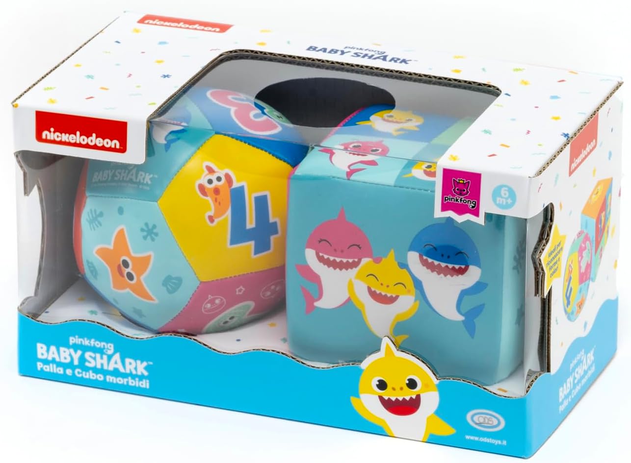 Detalle de Set Baby Shark palla e cubo ultra soft 10 cm
