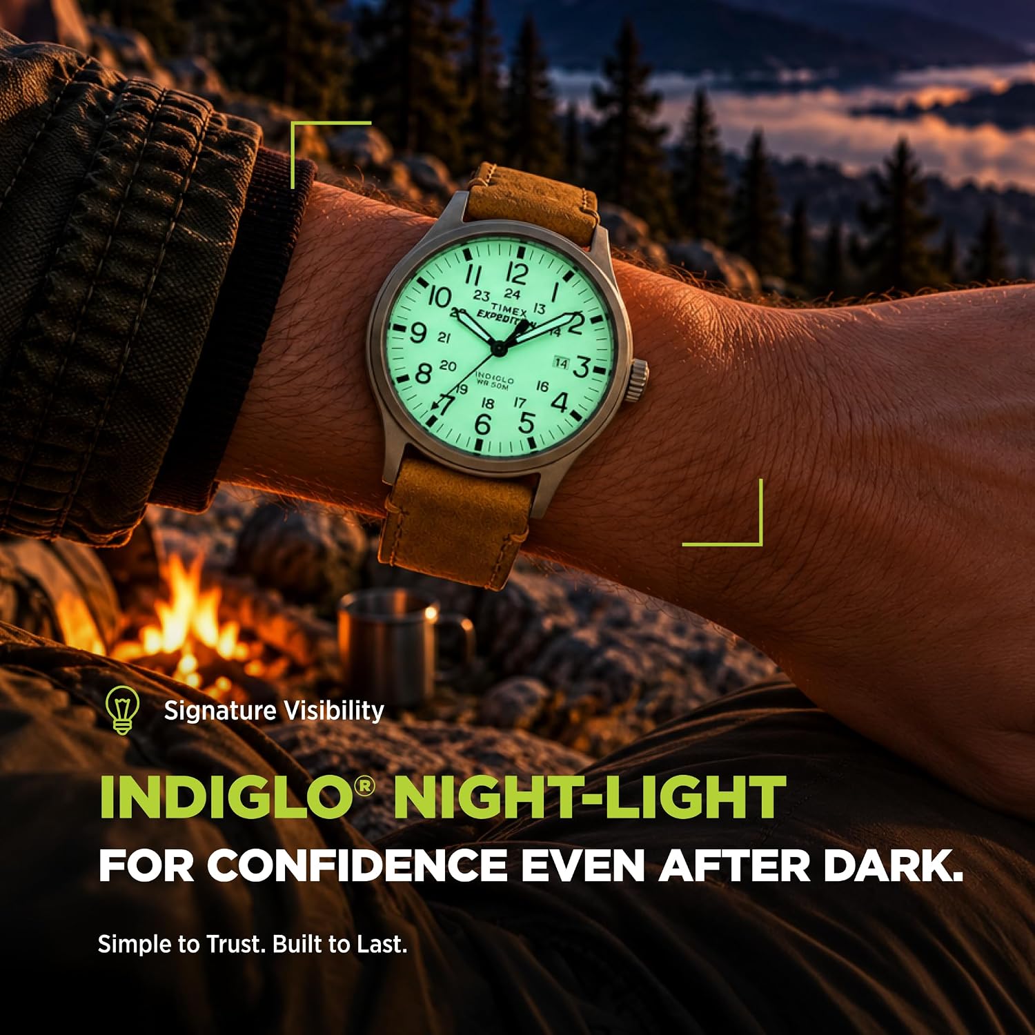 Detalle 2 de Timex Expedition Scout TWC001200 40mm Field Watch with INDIGLO, 50m Water Resistance