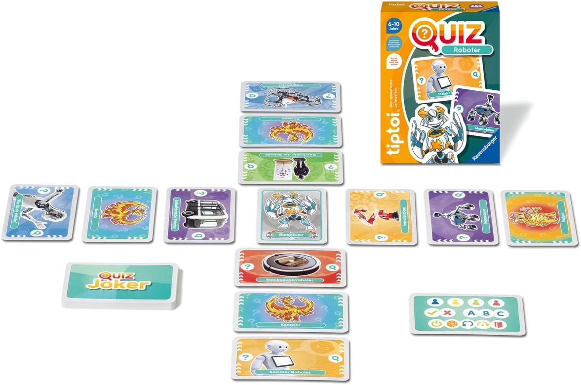 Detalle de Ravensburger tiptoi Quiz Roboter – interaktives Lern-Quiz für Kinder ab 6 Jahren (1–4 Spieler)
