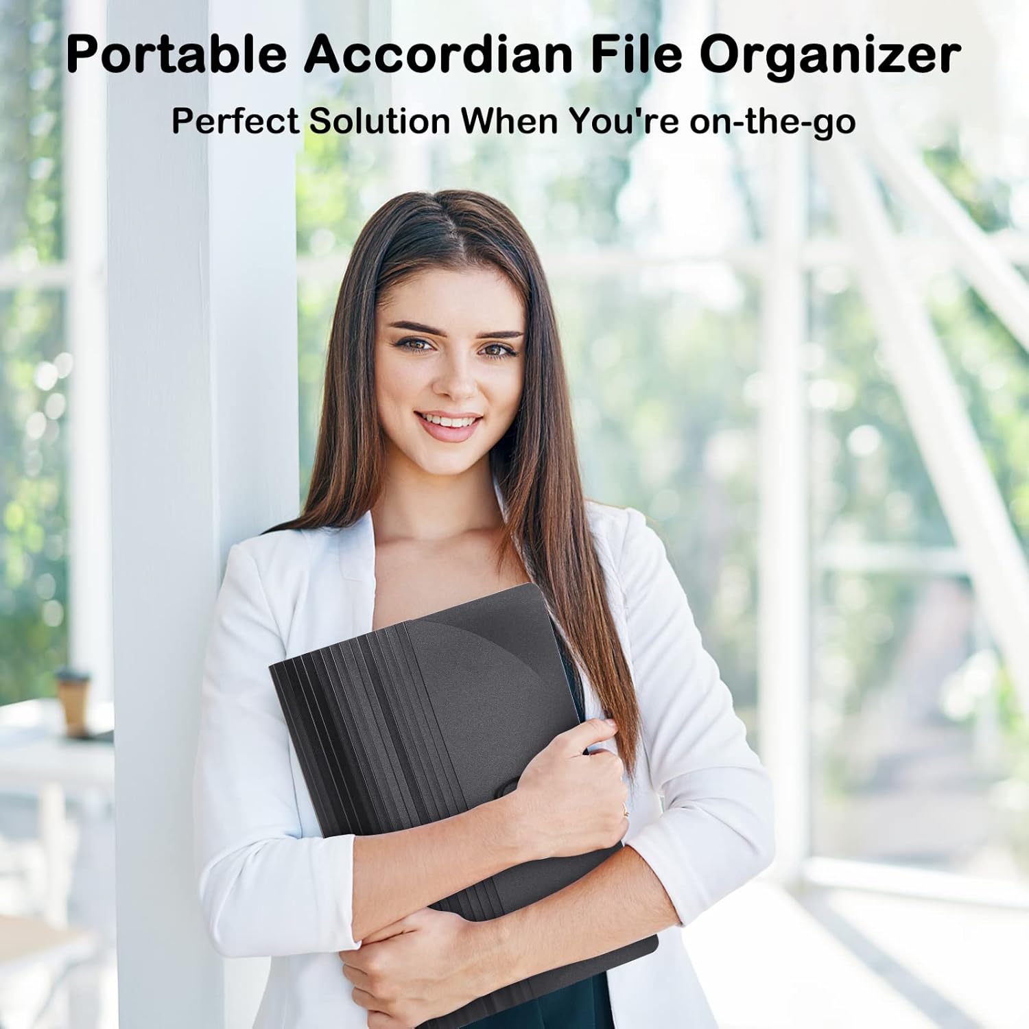 Thumbnail 6 de Diboniur Cartella Portadocumenti A4 espandibile con 25 tasche – Nero