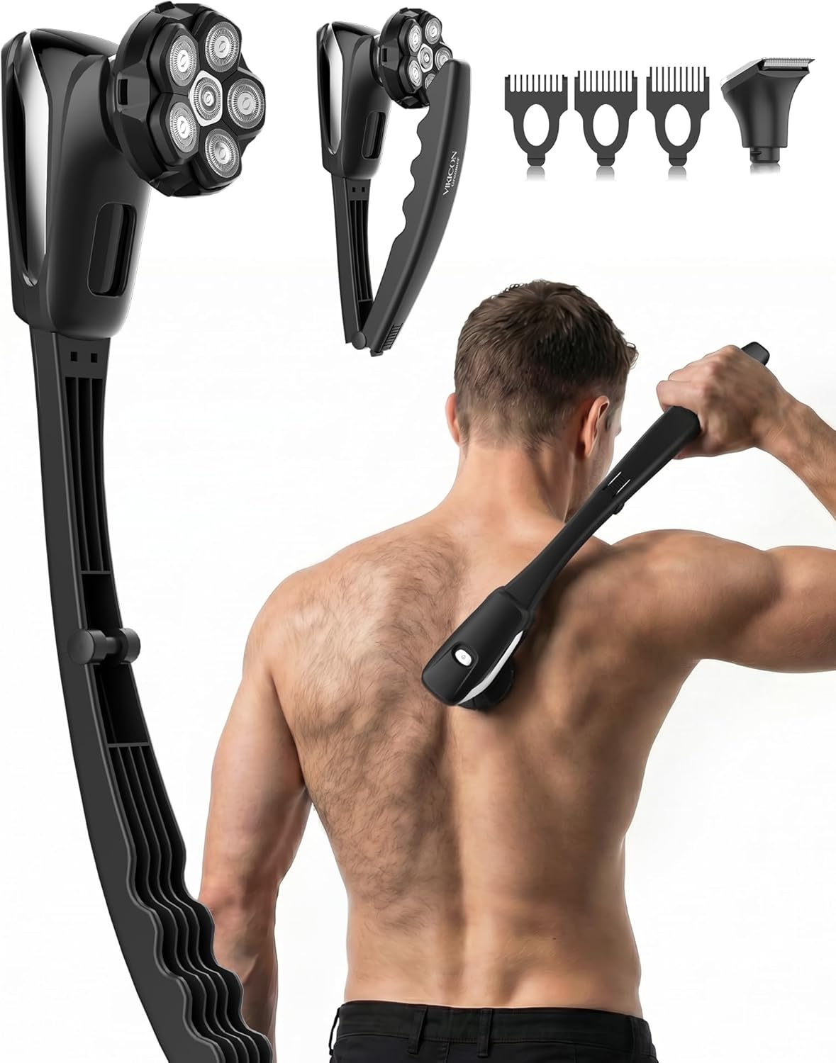 Detalle de VIKICON FK-8609 Electric Back Shaver with 6D Head and Detachable Handle