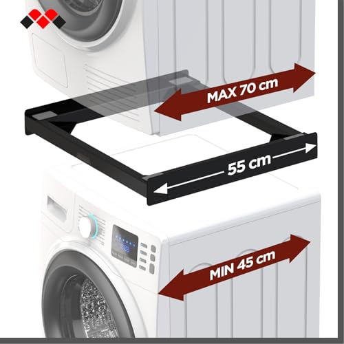 Detalle de Meliconi Torre Noir: Kit di Sovrapposizione Lavatrice e Asciugatrice