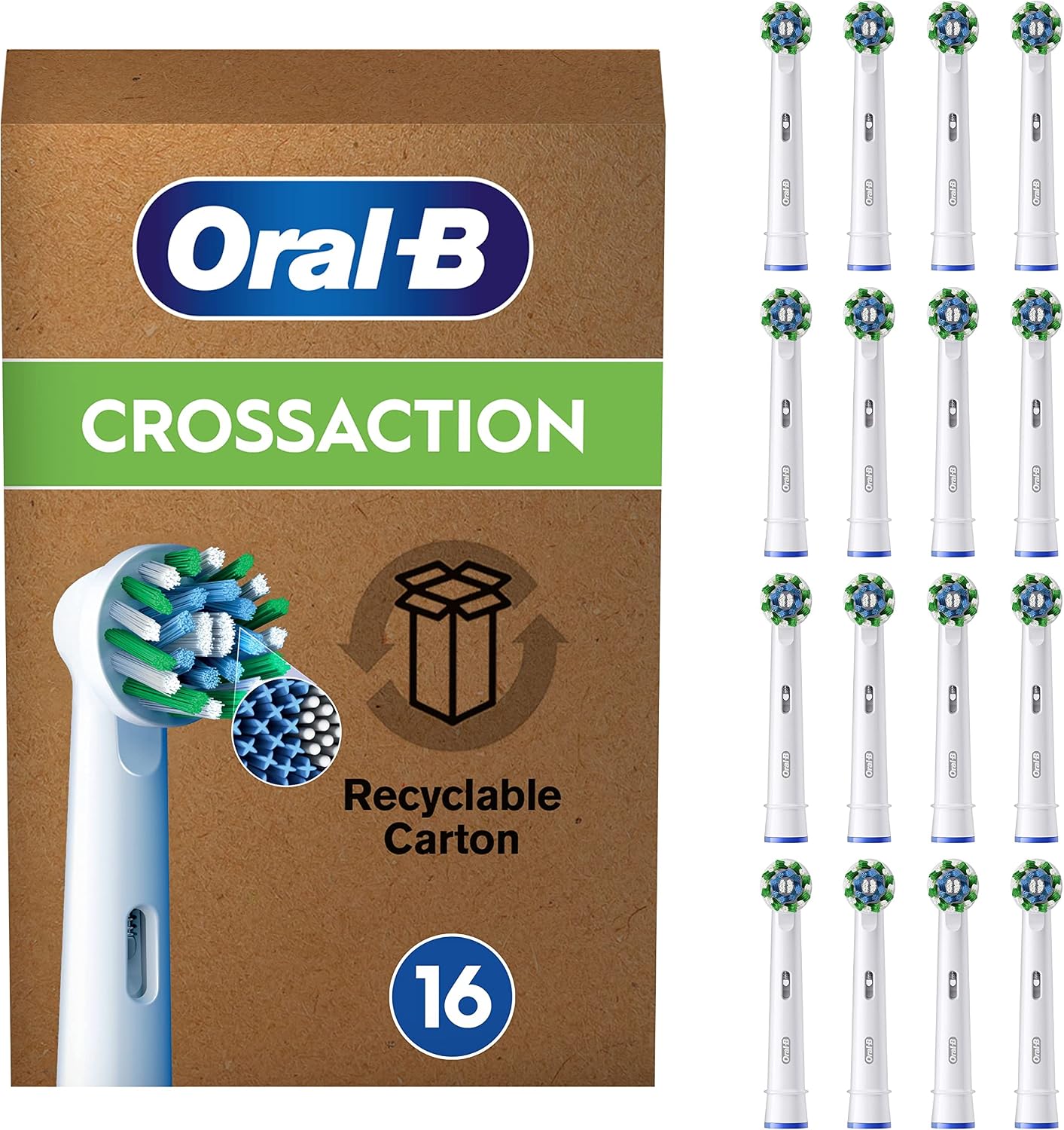 Detalle de Oral-B Cross Action Testine 16 pezzi 🪥