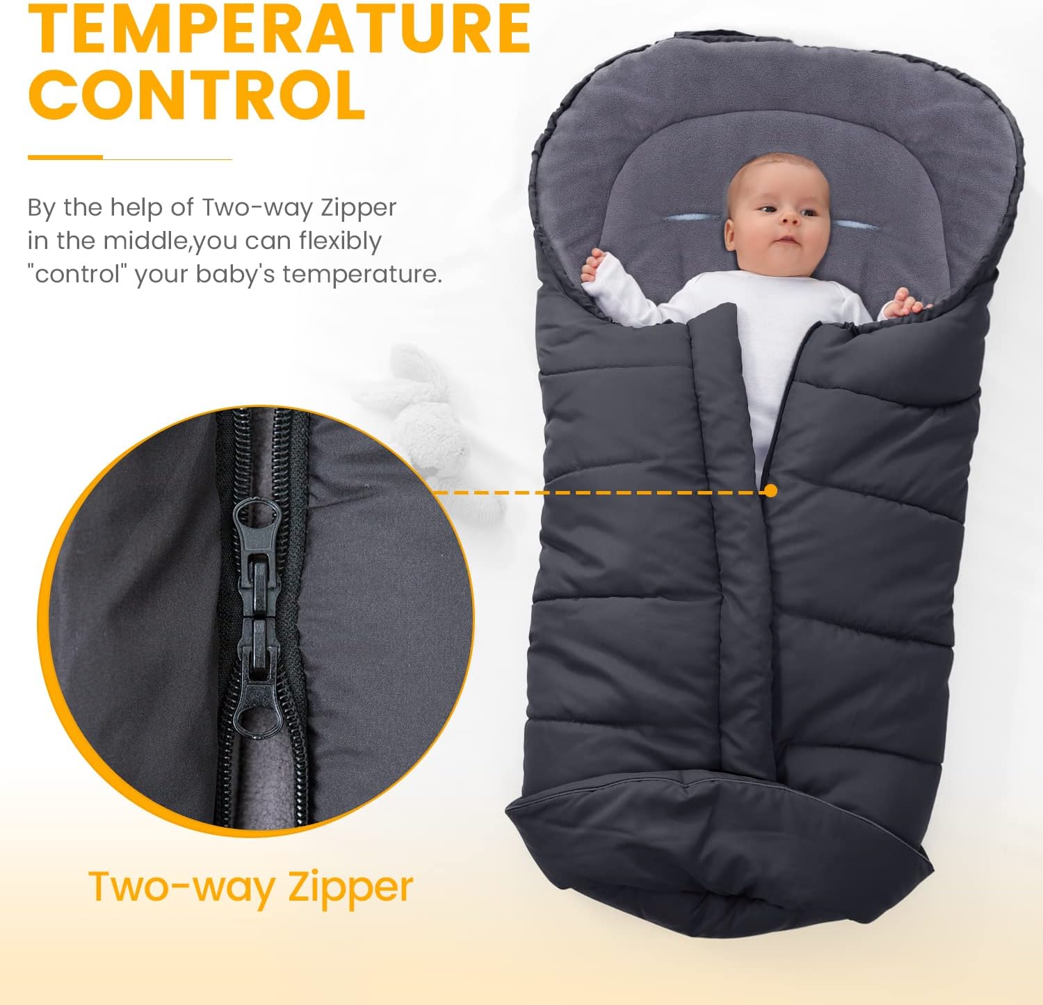 Thumbnail 2 de Orzbow Footmuff Universal for Pushchair, Large