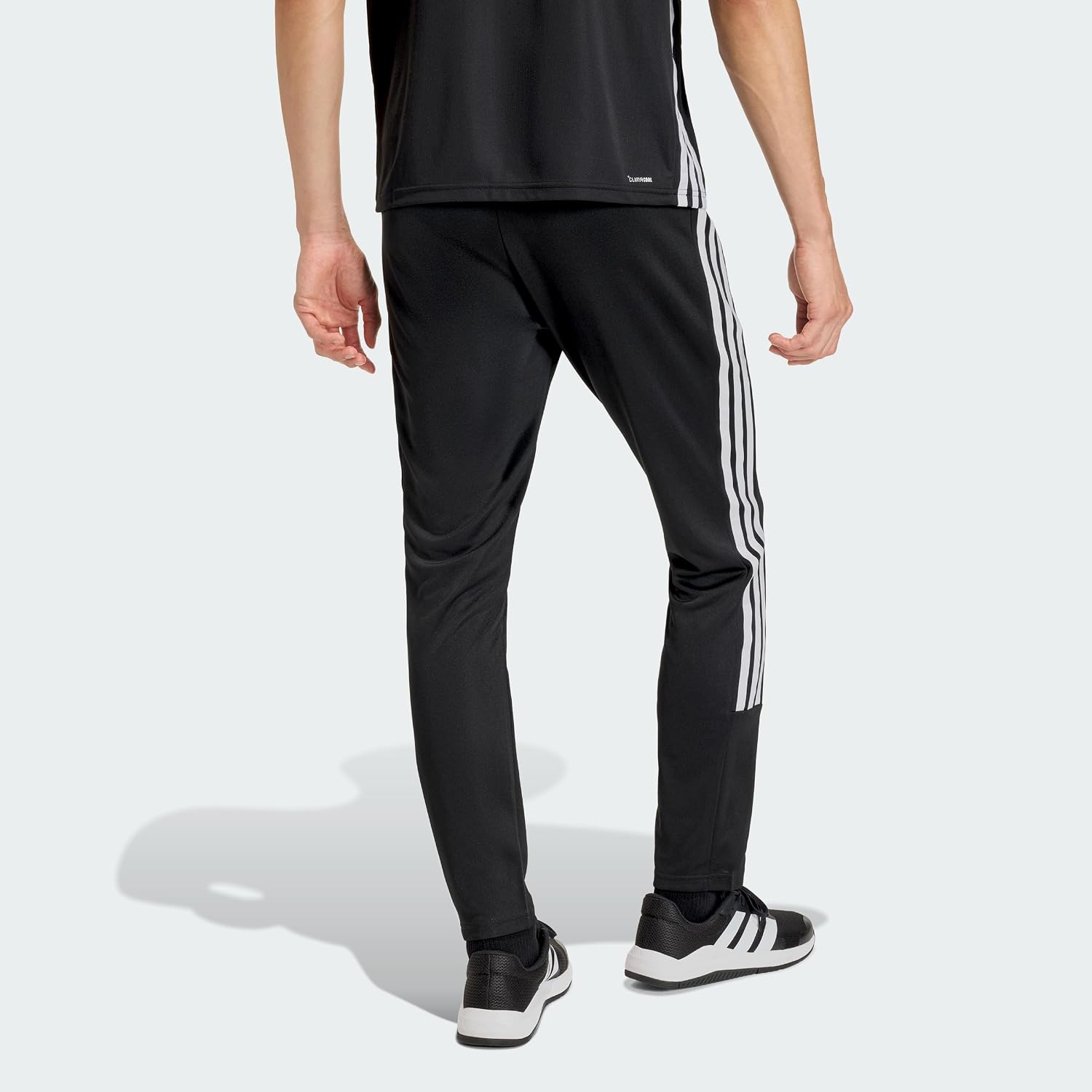 Detalle de adidas Herren Workout Essentials All-Set 3-Stripes Knit Pants – Schwarz/Weiß, Gr. L