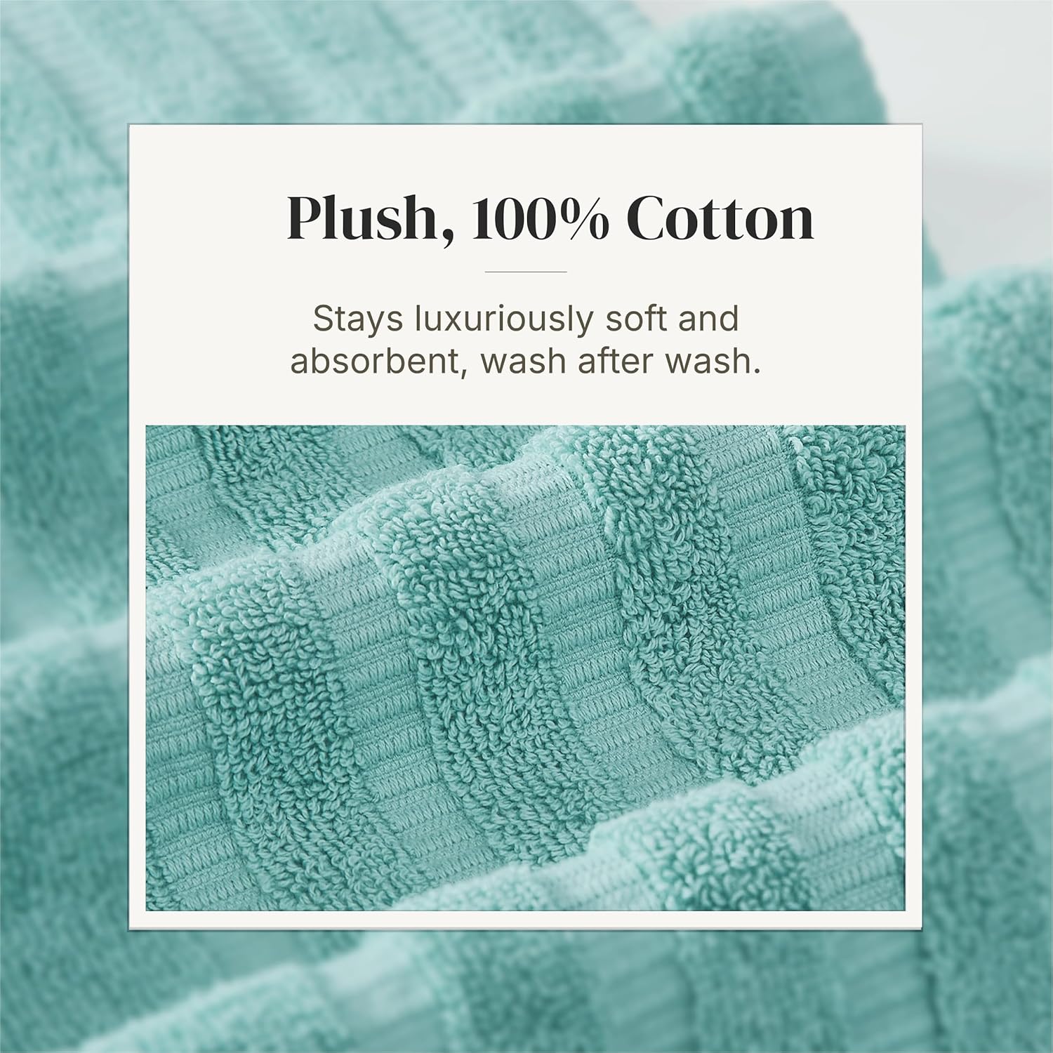 Thumbnail 4 de Modern Threads Classic Diamond 6-Piece Towel Set in Aqua