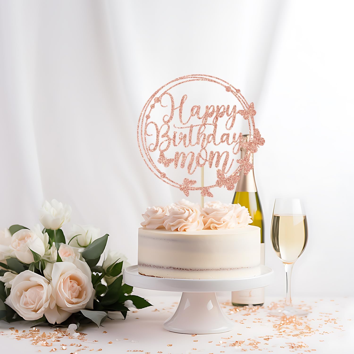 Detalle de Mom Birthday Cake Topper, 18 x 12 cm