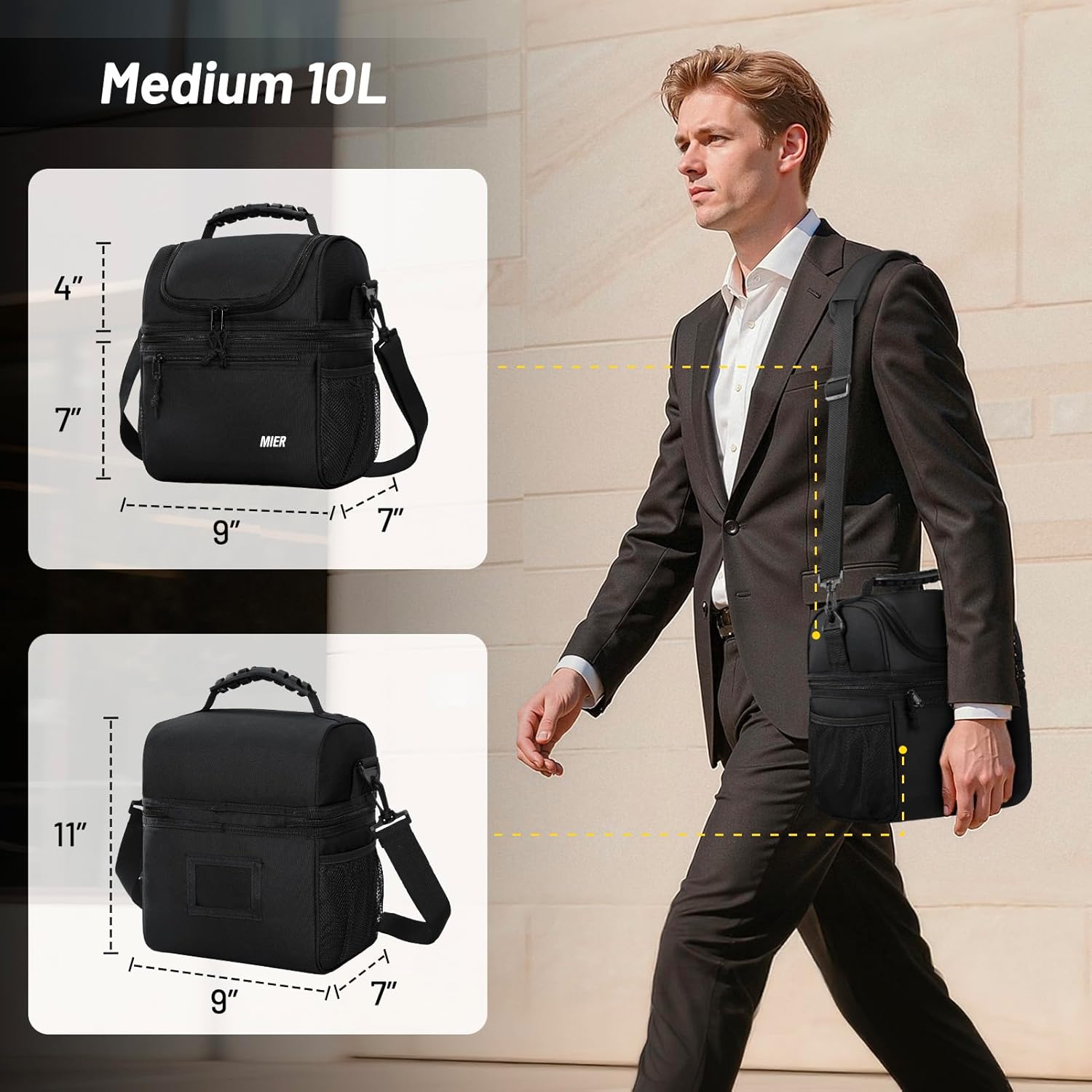 Thumbnail 1 de MIER Insulated Lunch Box 21 cm 🍱