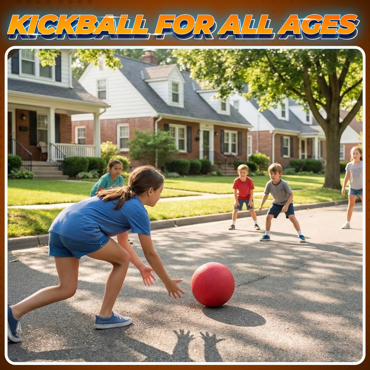 Thumbnail 4 de PlayBolt 10-Inch Red & Blue Kickball Set (2-Pack) with Pump — Large Kickball for Kids, Teens & Adults