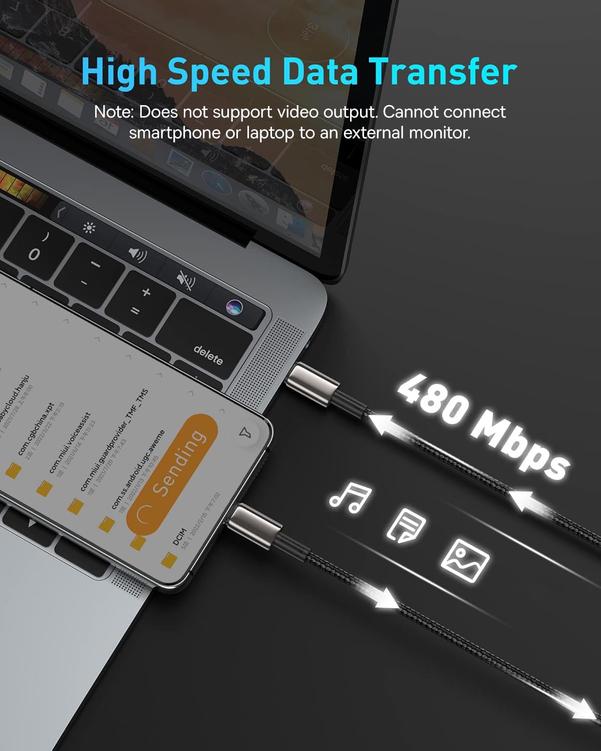 Thumbnail 4 de Baseus USB‑C auf USB‑C Kabel 100W (2 m) – PD 5A, QC 4.0 Schnellladeleistung