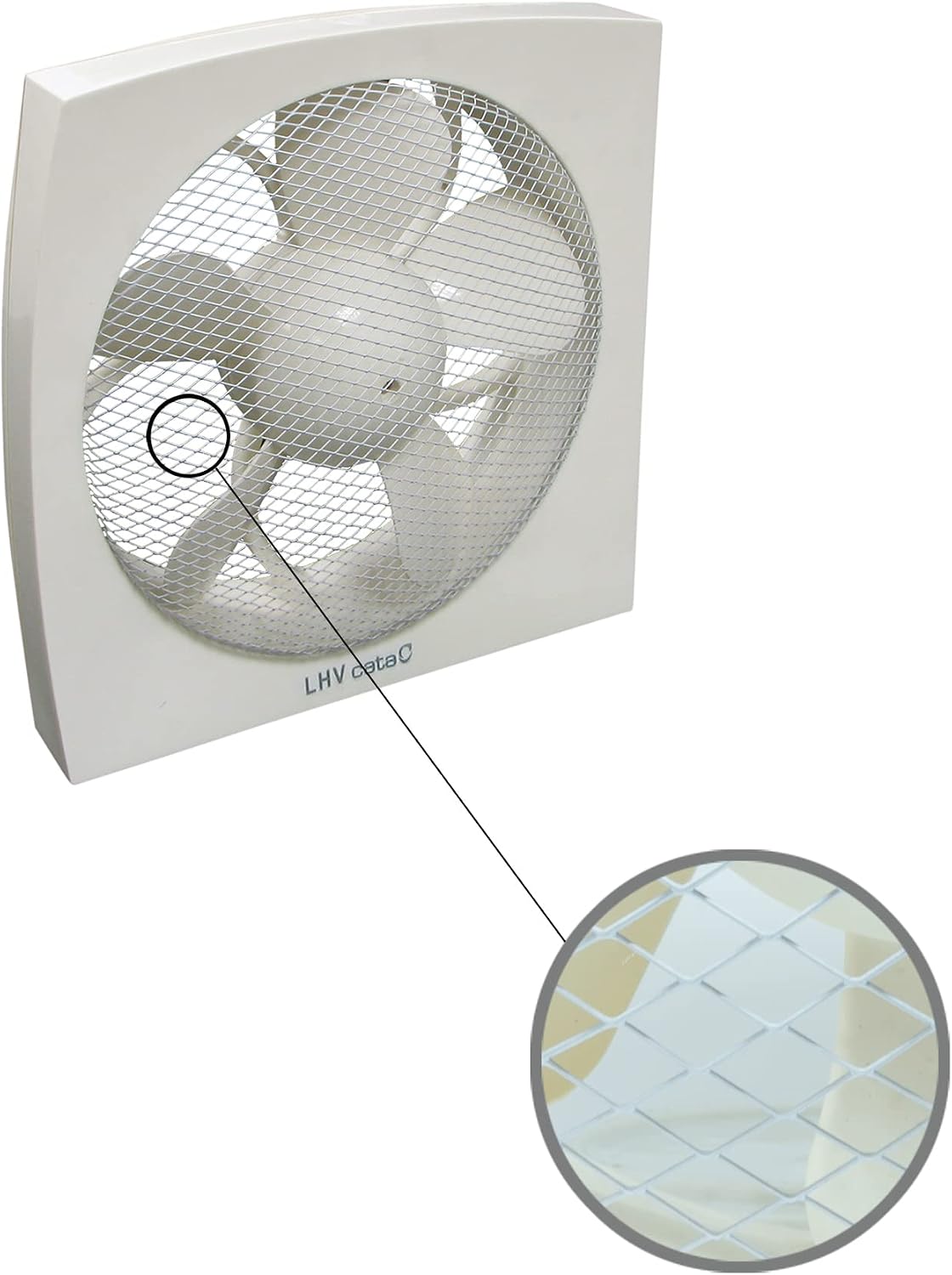 Detalle de Cata 662000 axial extractor fan, 225 mm, 950 m³/h, 45 W