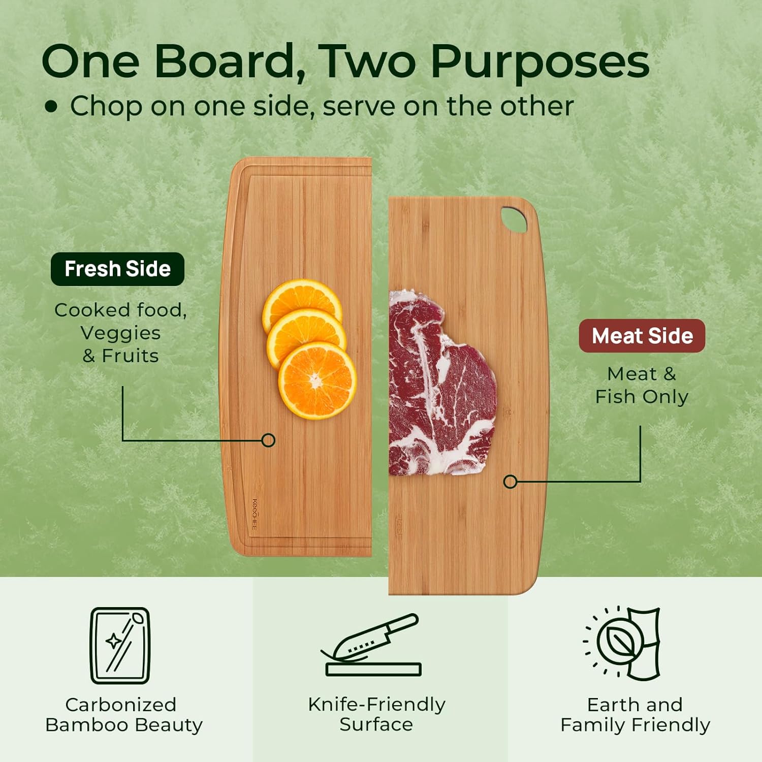 Thumbnail 3 de keechee Dishwasher Safe Bamboo Cutting Boards Set of 2