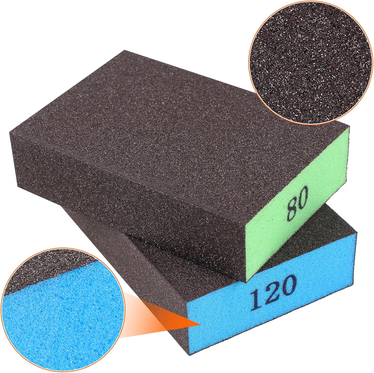 Detalle 1 de Romeda Sanding Sponges, 8-Pack with 60/80/120/220 Grits