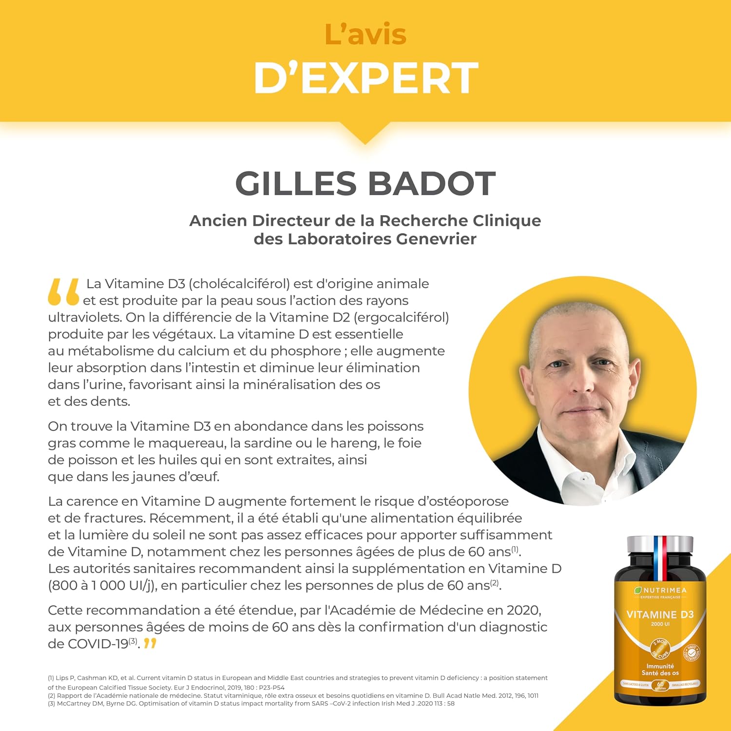 Thumbnail 5 de Vitamins D3 Nutrimea 2000 UI (50 mcg) – 60 gélules, fabriqué en France