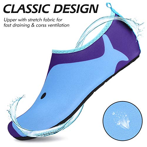 Detalle de SAGUARO Kinder Aquaschuhe Blau Delfine Gr. 34/35 EU – Wasserschuhe, atmungsaktiv und schnell trocknend