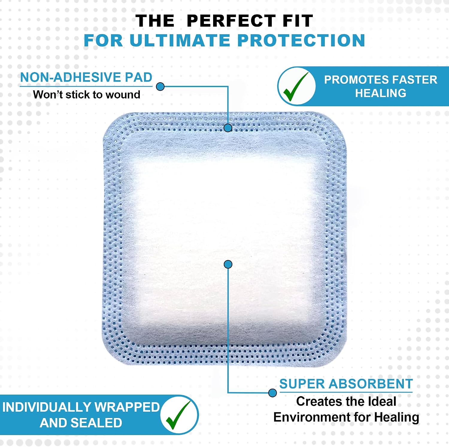 Detalle de MedVance Wound Dressing Pads, 4 x 4 inches
