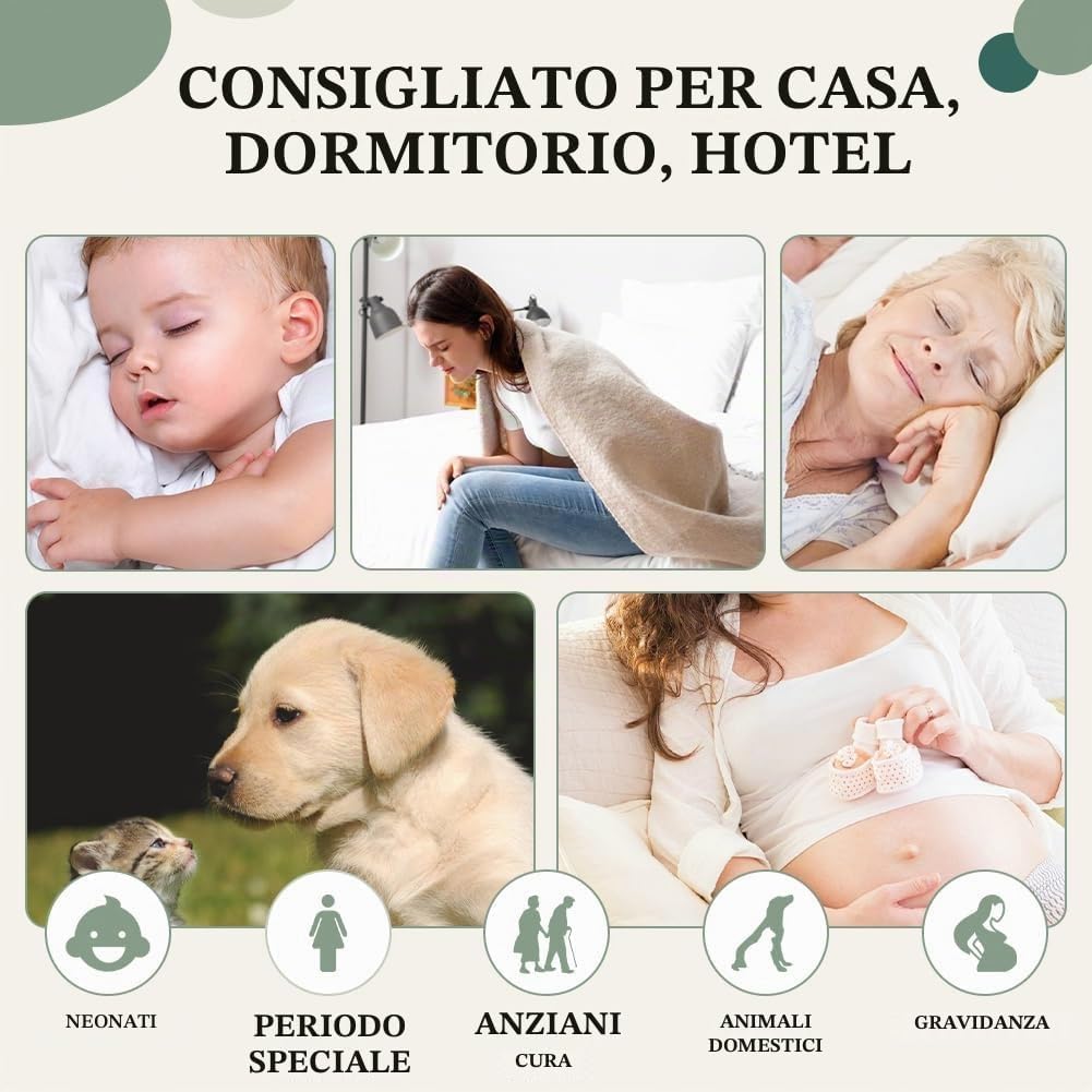 Thumbnail 6 de DUJUIKE Copripiumino impermeabile anti-incontinenza 155 x 220 cm, bianco