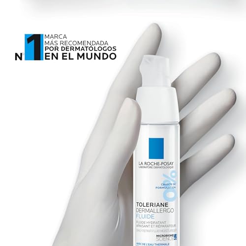 Detalle de La Roche-Posay Toleriane Dermallergo Fluido, hidratante facial de 40 ml