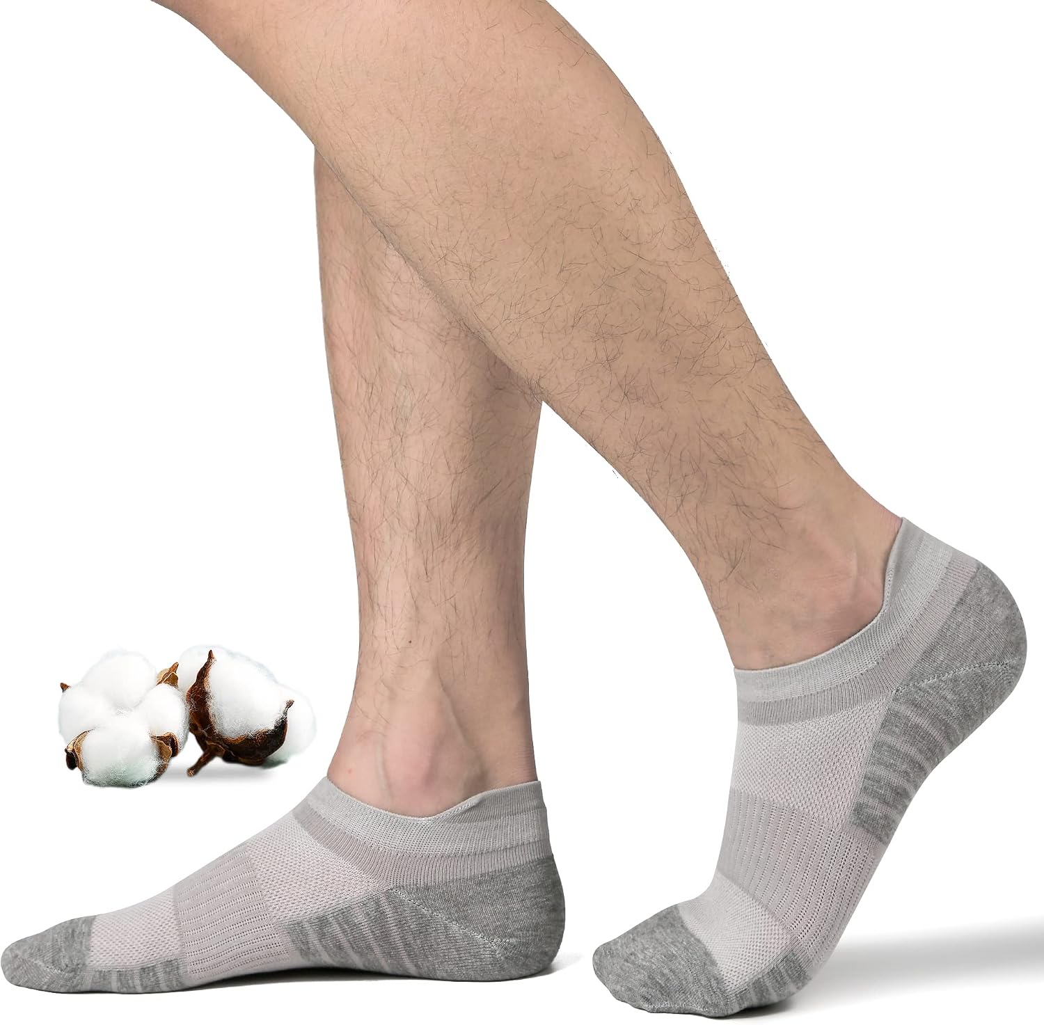 Detalle de HIYATO 10 Paar Sneaker Socken – atmungsaktive Sportsocken aus Baumwolle (Herren & Damen)
