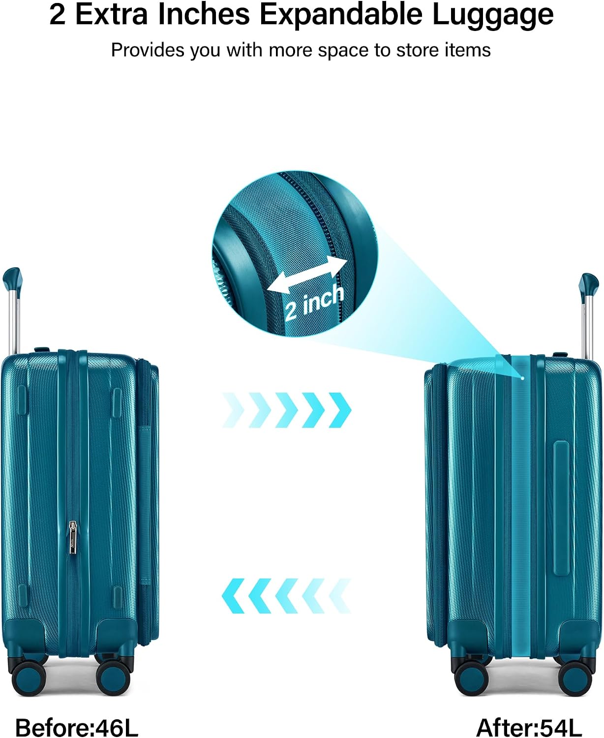 Thumbnail 3 de Hanke 20 Inch Expandable Carry On Luggage