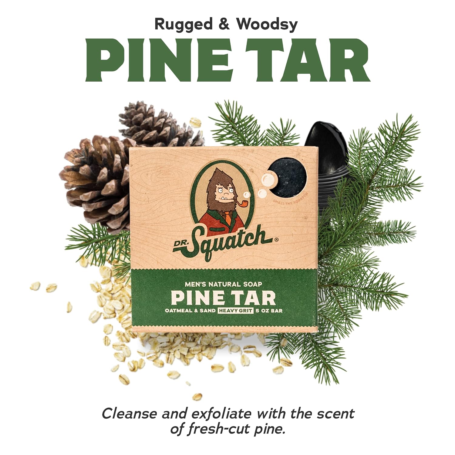 Thumbnail 1 de Dr. Squatch Pine Tar Natural Men’s Bar Soap — Cold Process, 3-Pack