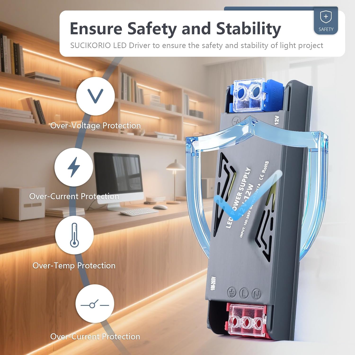 Thumbnail 1 de SUCIKORIO Transformador LED 12V 36W ⚡ Fuente de Alimentación