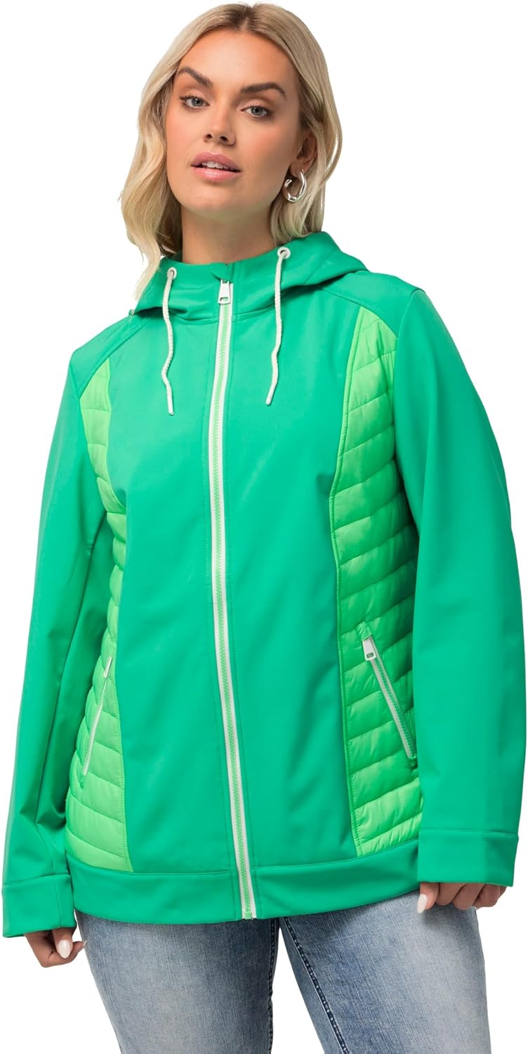 Thumbnail 4 de Ulla Popken Femme Grandes Tailles Veste à Capuche Hybride HYPRAR, imperméable – Lilas