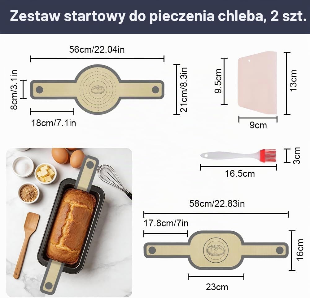 Thumbnail 1 de OSDUE P2-GJMBDTY260114-FBA – silikonowe maty do pieczenia z uchwytami, 2 szt.