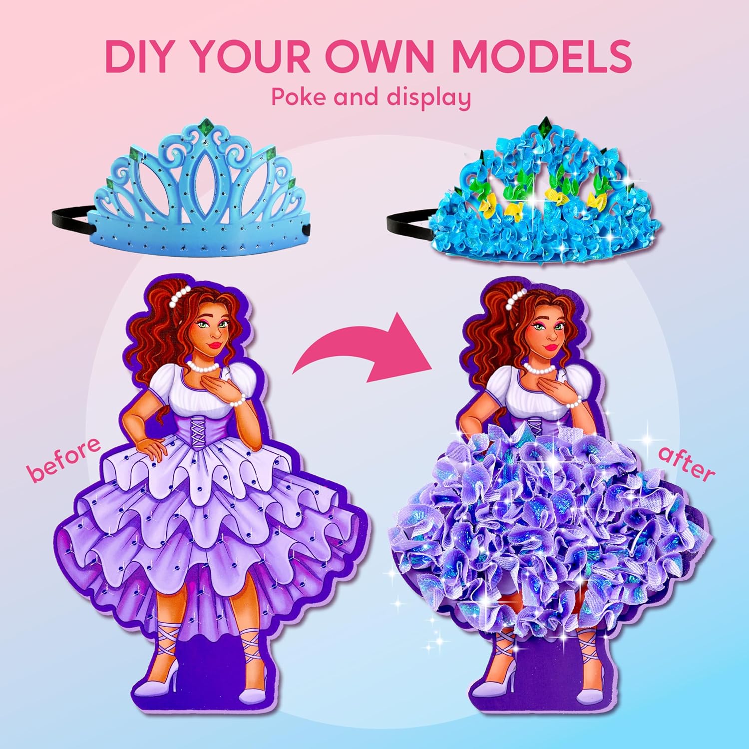 Thumbnail 4 de Klever Kits Poke in Art for Girls – Mess-free Fashion Dress-up Craft Kit for Kids