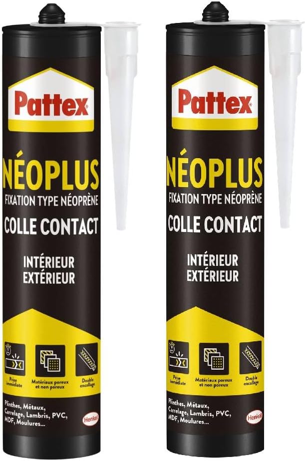 Thumbnail 5 de PATTEX Néoplus Colle de Fixation type néoprène – Lot de 3 Cartouches 390 g, prise instantanée
