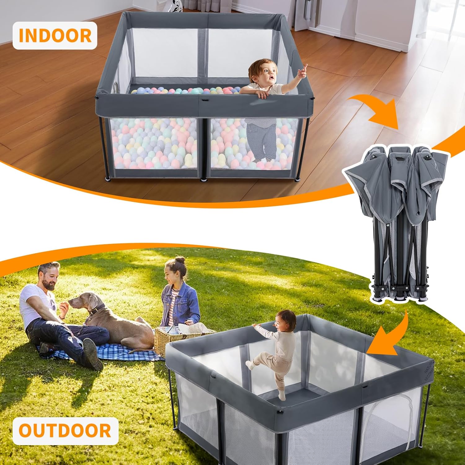 Thumbnail 6 de Lexixi Ibao Foldable Baby Playpen 50