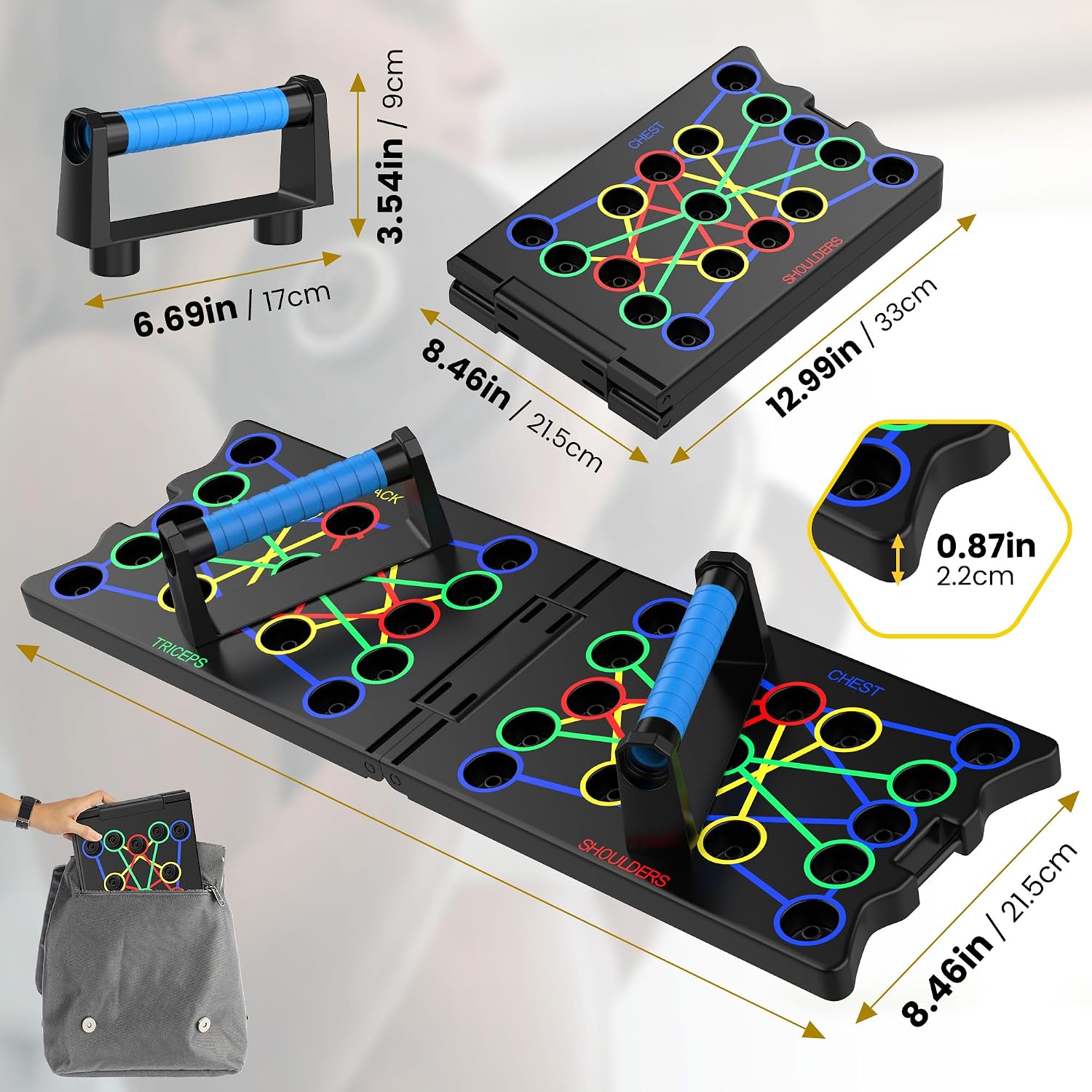 Thumbnail 5 de Foldable Push Up Board 24-in-1 Home Workout Equipment 🏋