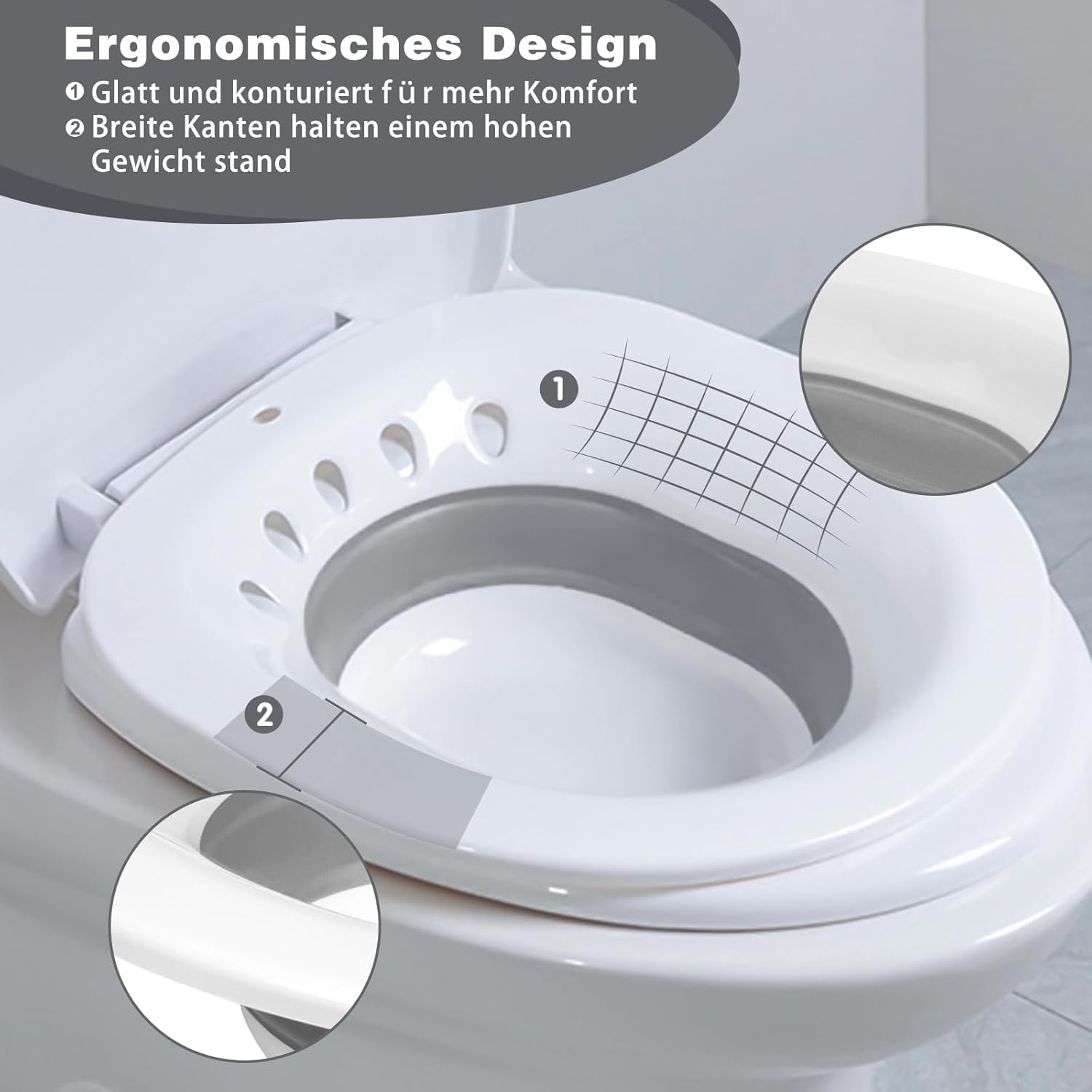 Thumbnail 4 de DEANIC Sitzbadewanne 33,5 cm für Toilette